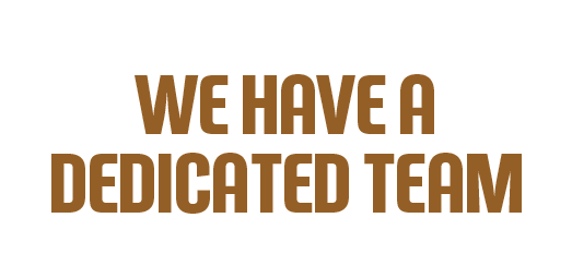 WE HAVE A DEDICATED TEAM